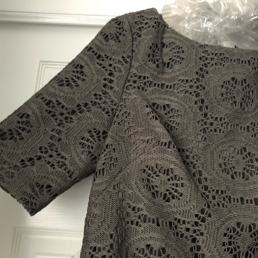 Adrianna papell grey lace dress size 12 nwot - Picture 2 of 7